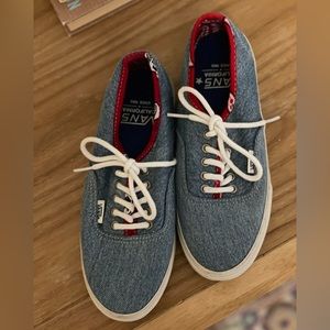 Vans Authentic Sneaker Denim & Bandana Size M4.5 W6.0